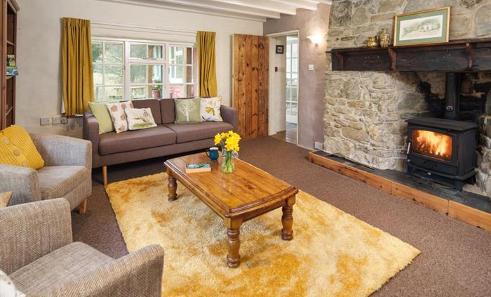 Living Room, Log Fire, Log Burner, Comfortable, Cottage, Wales